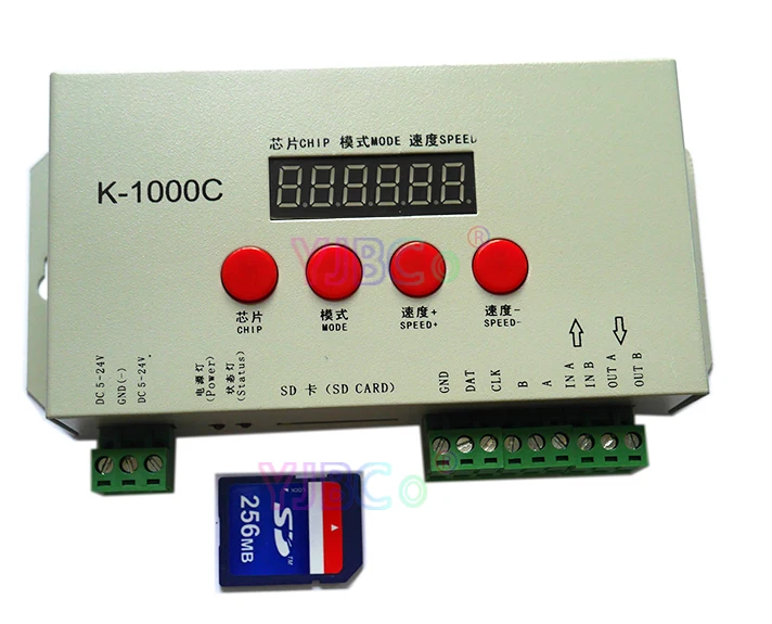 Программный светодиодный контроллер K1000C WS2812B WS2811 APA102 T1000S WS2813 K-1000C пикселей T-1000S 2048