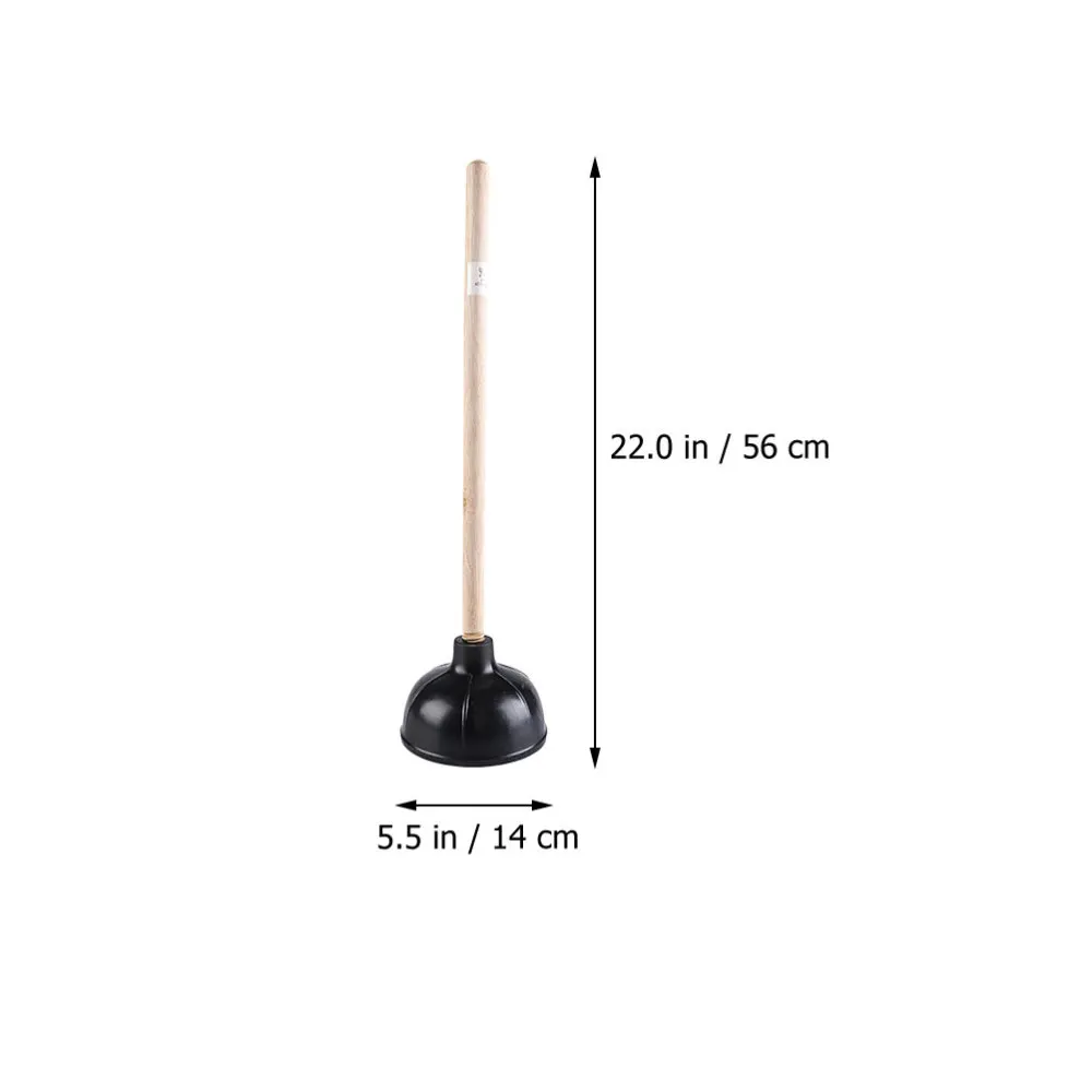

2Pcs Toilet Closestool Plunger Toilet Dredging Tools Sewer Pipe Cleaner (Black)