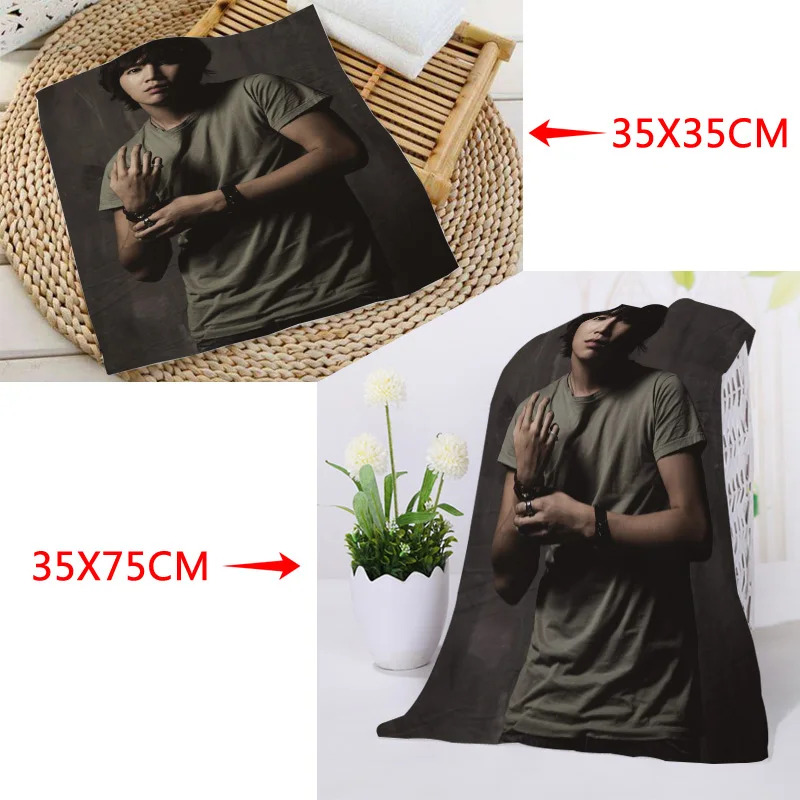 35x35 см, 35x75 см полотенца на заказ KPOP Jang Keun Suk печатные квадратные полотенца микрофибра Абсорбирующая сушка банные полотенца мочалка - Цвет: 6