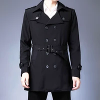thoshine brand spring autumn men trench double breasted sashes male fashion outerwear jackets buttons high quality trench coat