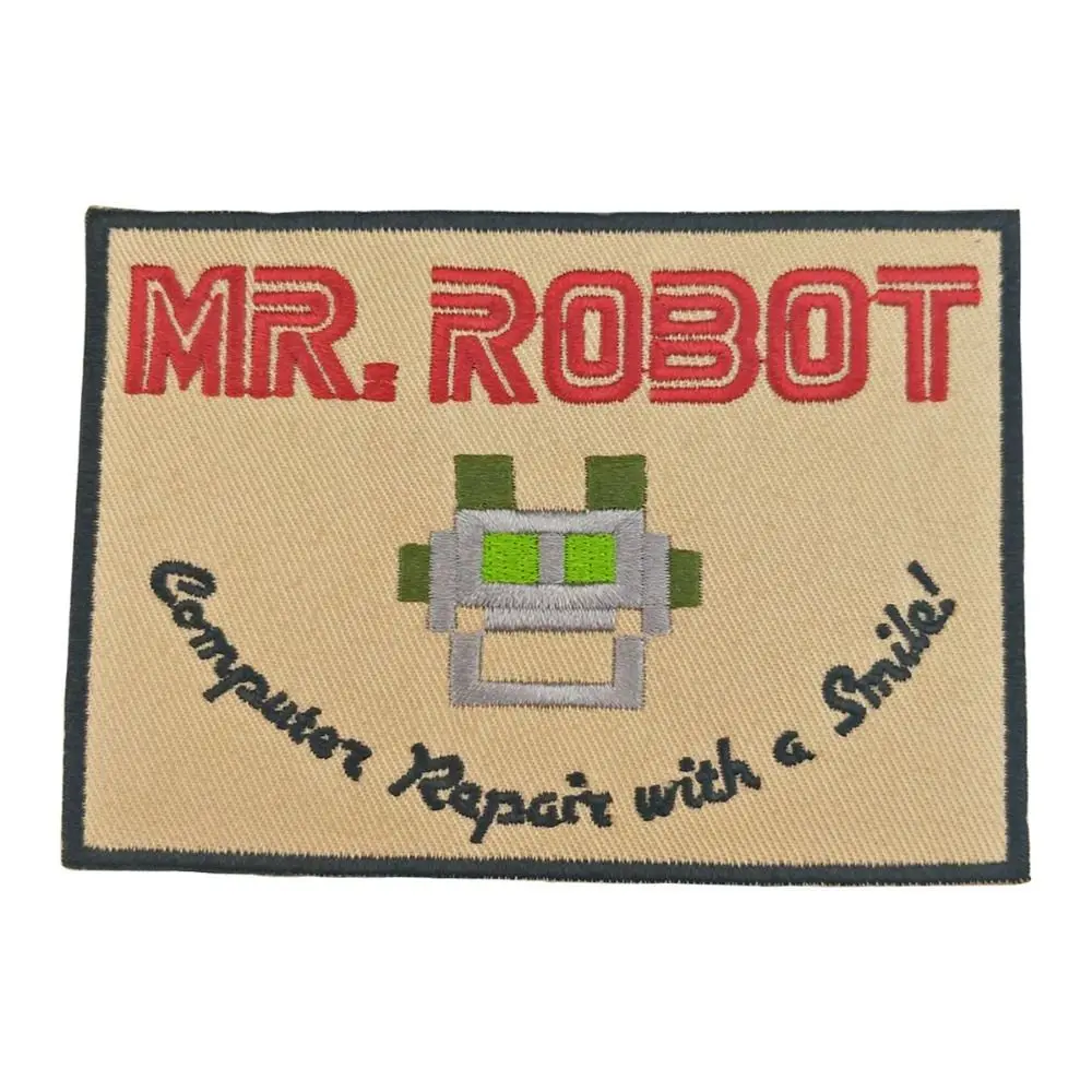 Нашивки с вышивкой MR. ROBOT для ТВ шоу термоизолированные нашивки фильмов детская