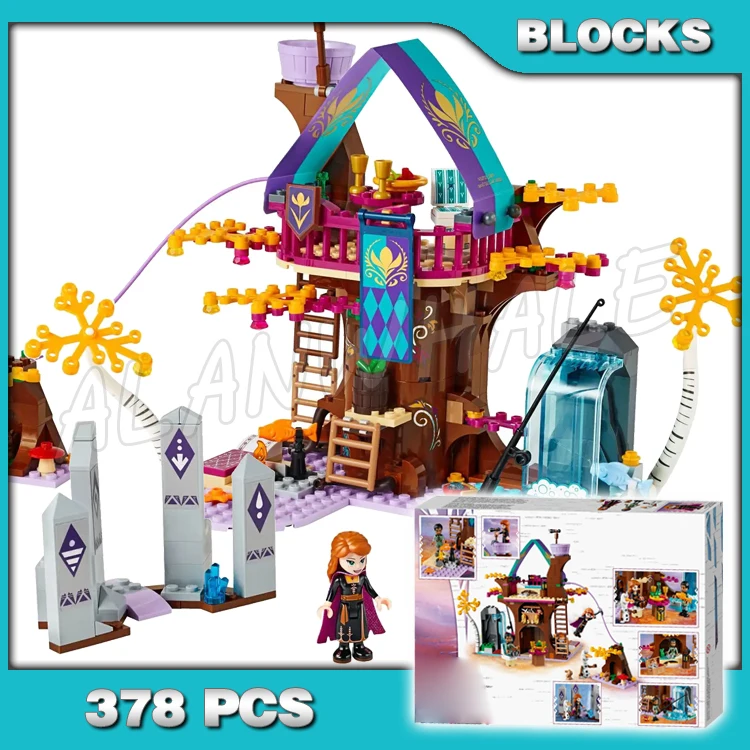 

378pcs Princess Royal Girls Ice Snow Enchanted Tree House Lookout Tower 11470 Building Blocks Toys Compatible With Model