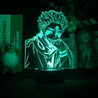 Горячая светильник с аниме Jujutsu кайсен фигурка Ryomen Sukuna 3D Иллюзия ночник лампа творческие вверх освещение Акриловые Красочный светодиодный свет