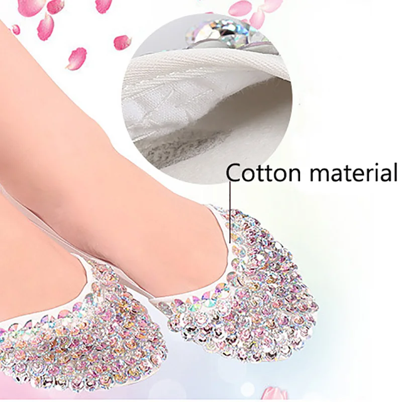 Балетки с бисером USHINE fish женские заостренный носок полуносок обувь для