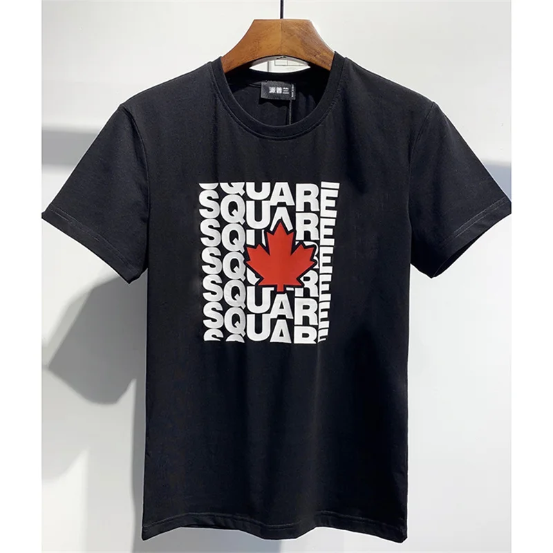 

Summer new fashion Dsquared2 street round neck short-sleeved T-shirt cotton locomotive letters casual T-shirt men and women D210