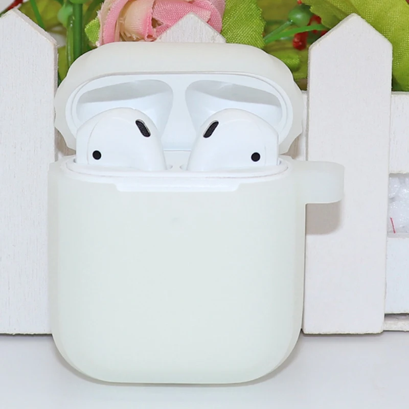 Фото Силиконовый Bluetooth беспроводной чехол для наушников AirPods силиконовый защитный Силиконовый Bluetooth беспроводной чехол для наушников AirPods силиконовый защитный