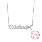 Индивидуальное ожерелье из серебра 925 пробы с именем, персонализированное женское ожерелье с именной табличкой, подарок MYDIY, новые трендовые украшения