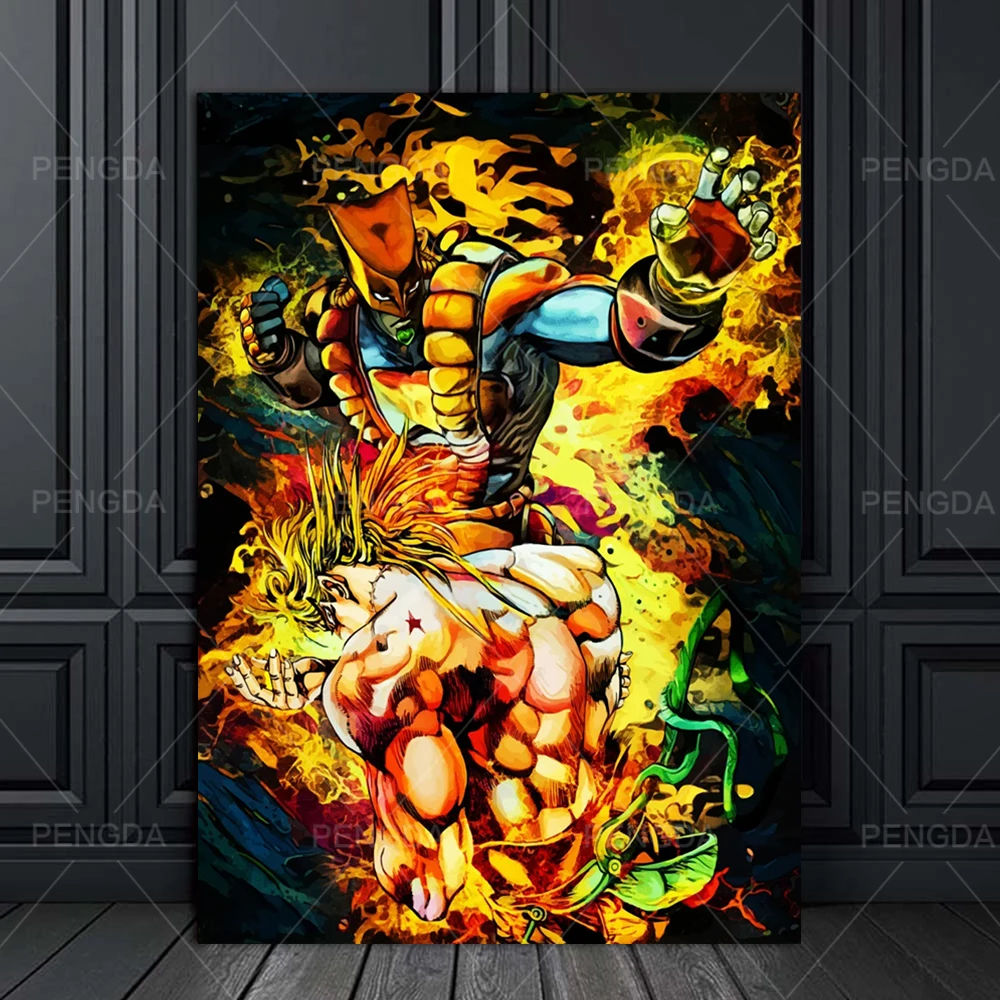 

Fighting Anime Jojo S Bizarre Home Decor Painting Canvas Print Poster Wall Art Modular Picture Bedroom Background No Framework