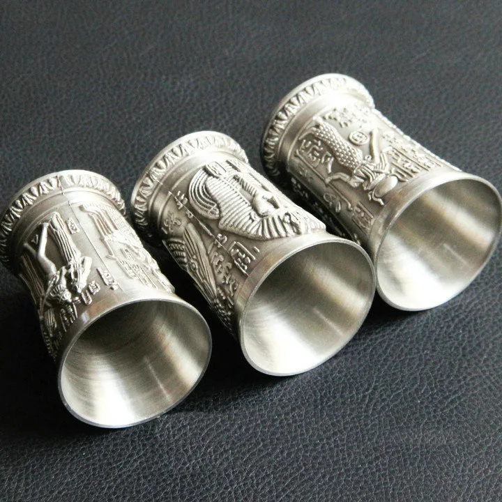

Ancient Egyptian bronze bullet shape cups creative cocktail shot glass Mug mini cup