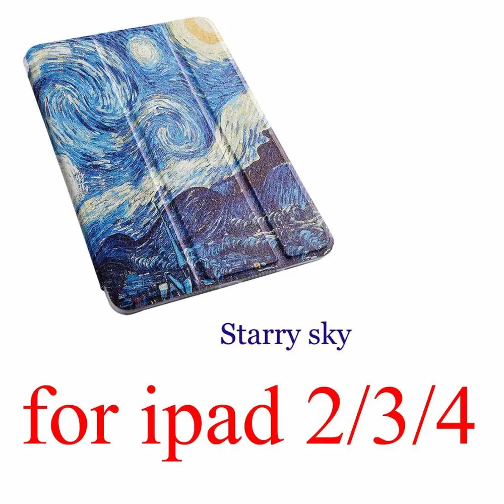 for pad 2 3 4 Чехол для планшета с мультипликационным принтом для Apple ipad 2 3 4 9,7 Pro Smart wake Sleep fundas fold Stand cardined cover capa bag для Air 1 2 - Цвет: for pad 2 3 4