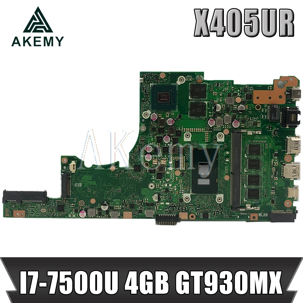 

Akemy X405UR для For Asus X405U X405UN X405UR X405URR X405URP X405UQ X405UF всеобщая плата X405UR материнская плата I7-7500U GT930MX 4 Гб