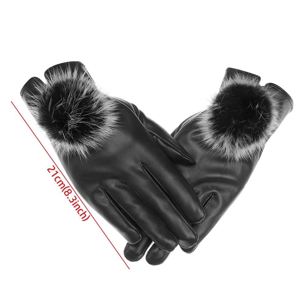 

High Quality Elegant Women Soft Leather Gloves Autumn Winter Thermal Hot Trendy Female Touch Screen Mittens