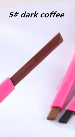 05-Dark brown Новинка, 1 шт., стойкий карандаш для бровей, натуральный, водонепроницаемый, вращающийся, автоматический карандаш для бровей, косметический карандаш для бровей - Цвет: 05-Dark brown