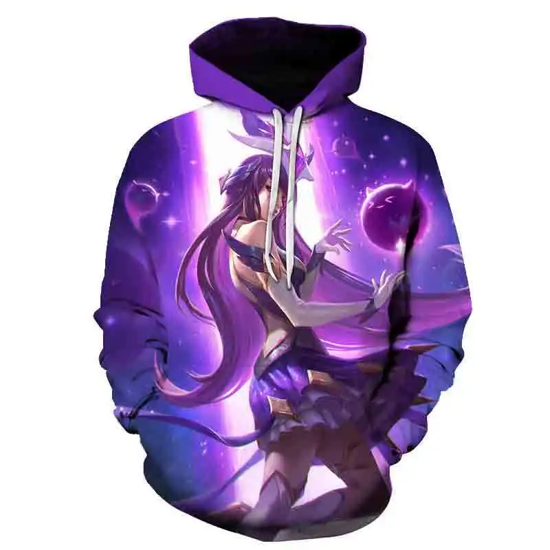 

Autumn and winter new league legend 3D digital animation cute printed sweater men's casual sports Hoodie Jacket Baseball Jacket