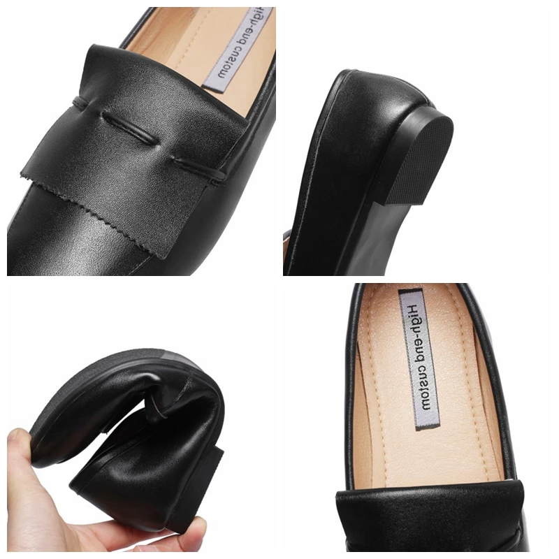 

Girseaby New 2021 Ladies Flat Shoes Round Toe Faux Genuine Leather Soft Classic Slip-On Concise Big Size 34-43 Casual A3588