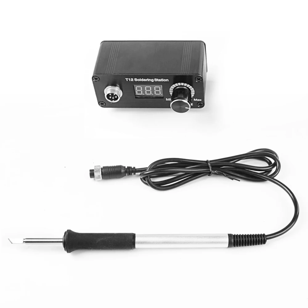 Портативная паяльная мини станция T12 светодиодный 5 контактный терморегулятор 19