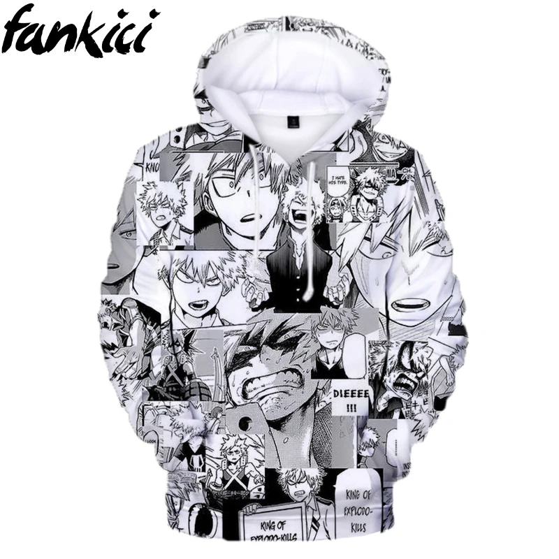 Толстовка Boku Bakugou с капюшоном для мужчин и женщин свитшоты в стиле химико Тога