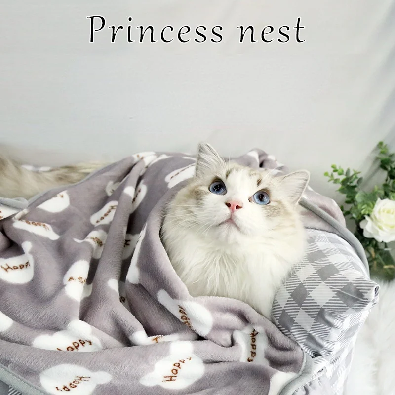 

Осенне-зимнее мягкое одеяло для детской кровати, коврик для щенков, собак, кошек, подушка для дивана, домашний коврик, сохраняющий тепло чехо...