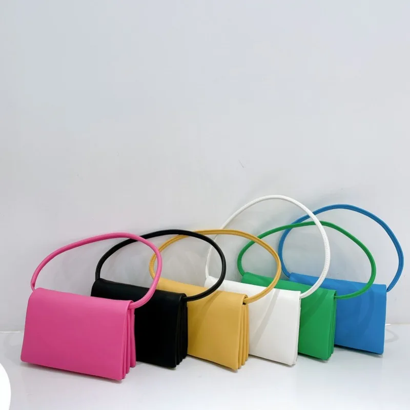 

[BXX] Simple Solid Color PU Leather Bags For Women 2021 Summer Branded Shoulder Bag Handbags Trending Luxury Hand Bag HS498