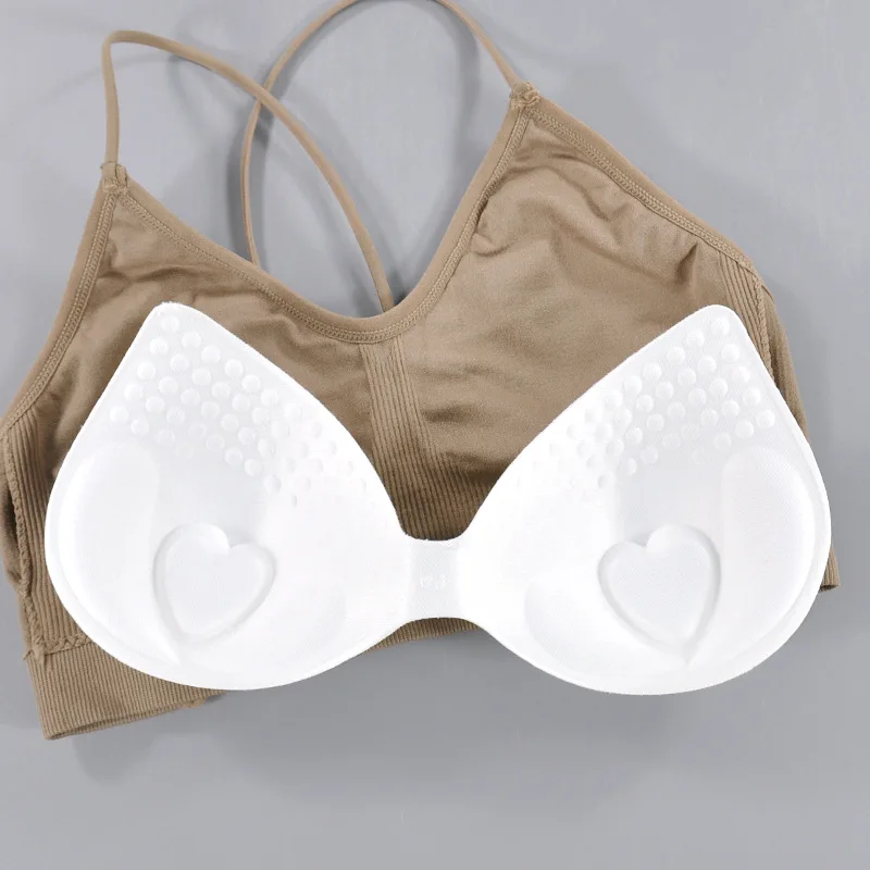 Женский Труба без спинки Топ бюстгальтер пуш-ап топы для фитнеса однотонный