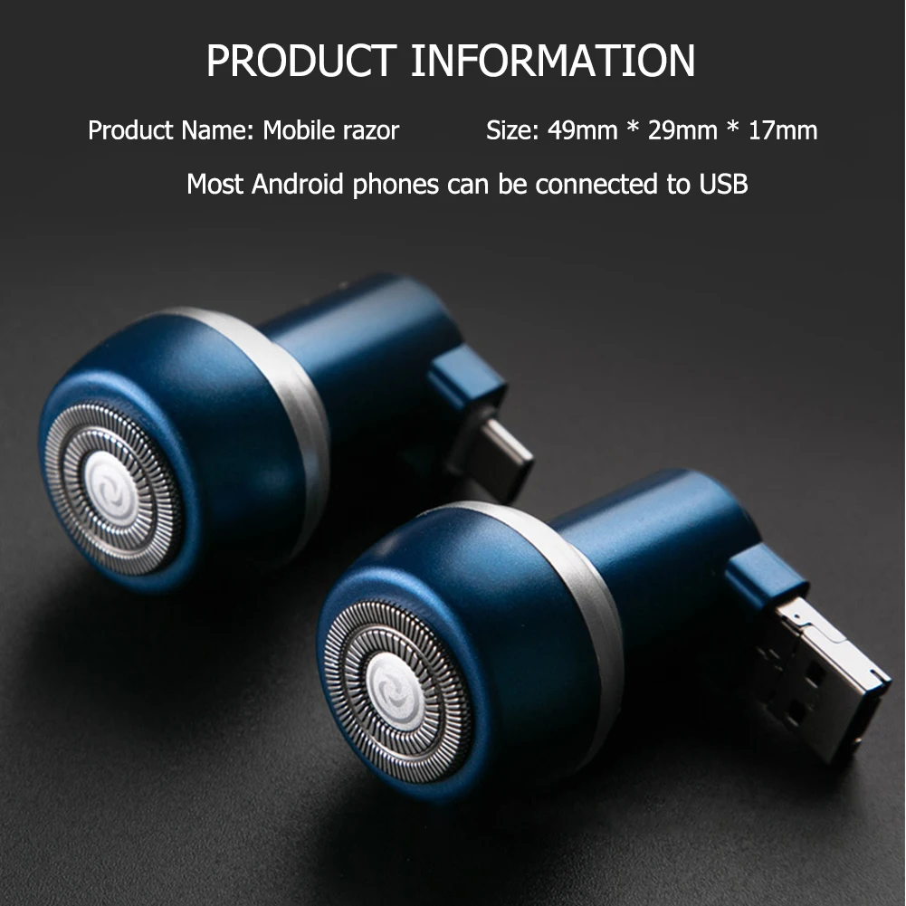 Мини Бритва мужская водонепроницаемая с USB триммер для бороды смартфоном