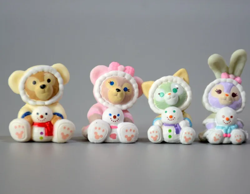 10 комплектов новые полимерные мини фигурки медведя Duffy Bear shidiy куклы для тортов