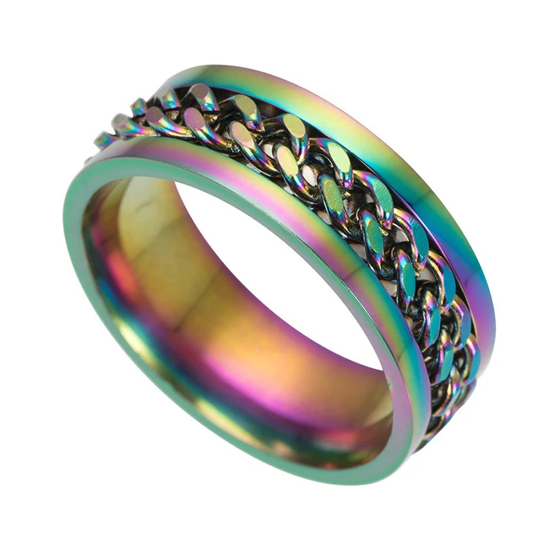 Модные ювелирные изделия модные мужские и женские кольца с цепочкой аксессуары в