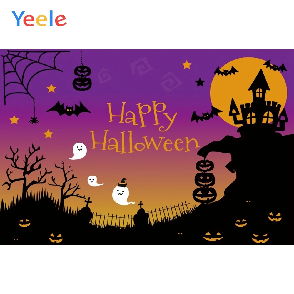 

Yeele Хэллоуин страшная Вечеринка тыква фонари летучие мыши фотографии фоны персонализированные фотографии фоны для фотостудии