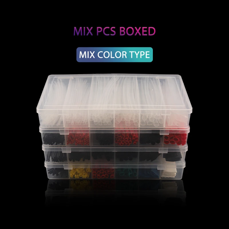 В штучной упаковке терм усадочная трубка комплект сужающаяся Ассорти