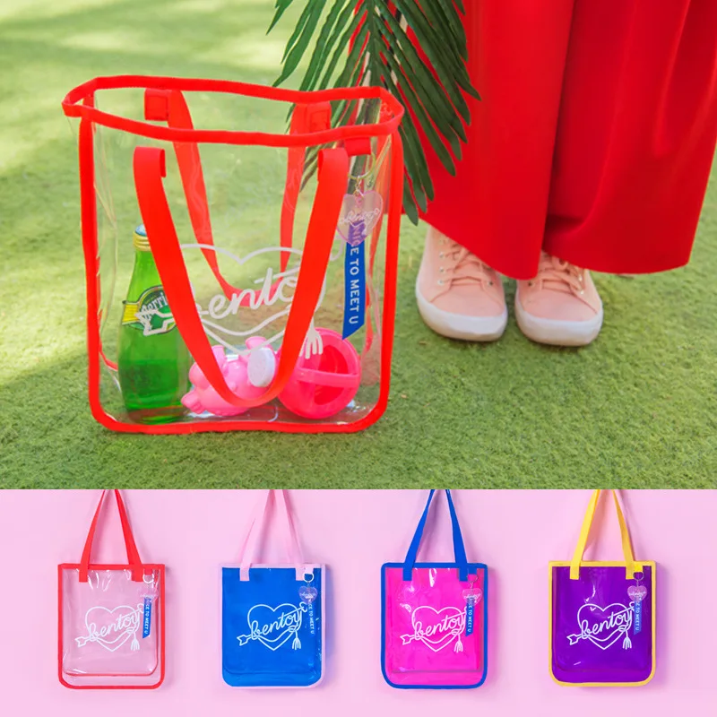 Прозрачная Желейная сумка для хранения Milkjoy 33*28 см дорожная пляжная сумочка