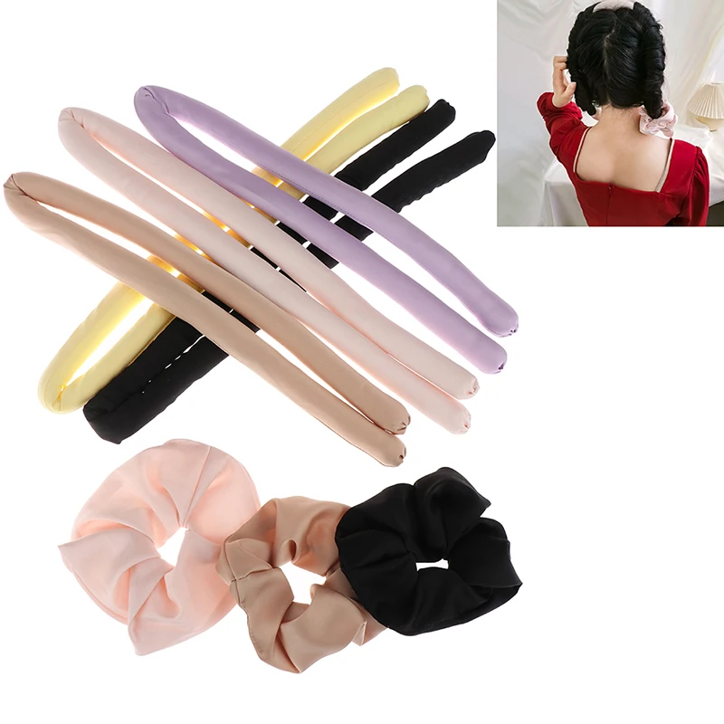 Многоразовая Плойка для завивки без тепла шелковые ленты волос Мягкая повязка на