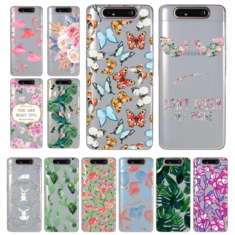 For Samsung Galaxy A80 Case 2019 Transparent Back Cover A 80 Phone Cases Coque Fundas Silicon Bumper |