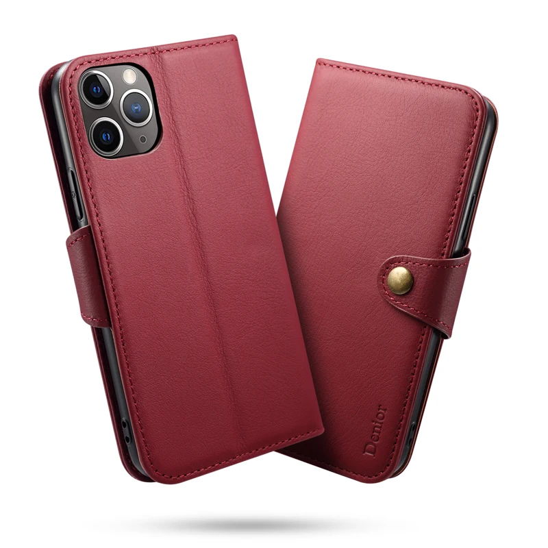 Чехол-книжка из воловьей кожи для iPhone 11 XS XR деловой Чехол-бумажник с подставкой