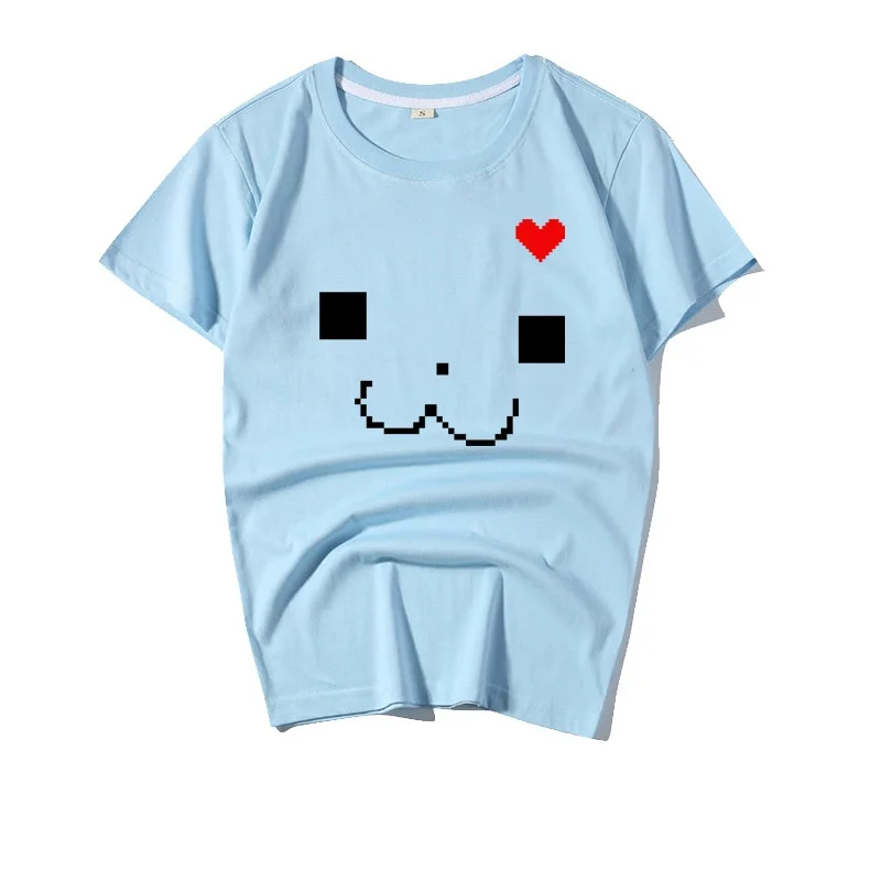 Унисекс с рисунком из аниме переживет хлопок Повседневное футболка Undertale фриск