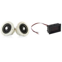 1 pcs 0 56 inch mini dc 0v 30v voltmeter digital 1 pair waterproof marine stereo audio speakers