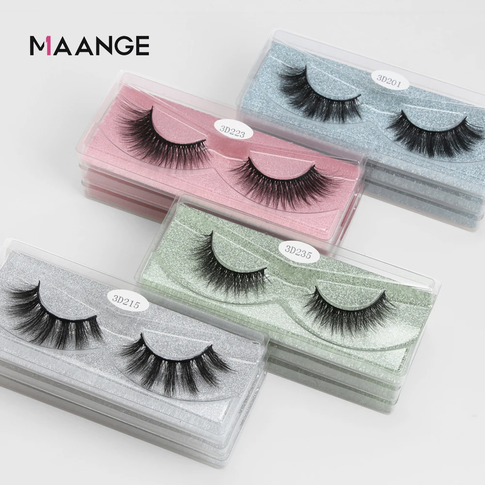 Ресницы Накладные MAANGE 3D из искусственной норки ресницы ручной работы для макияжа