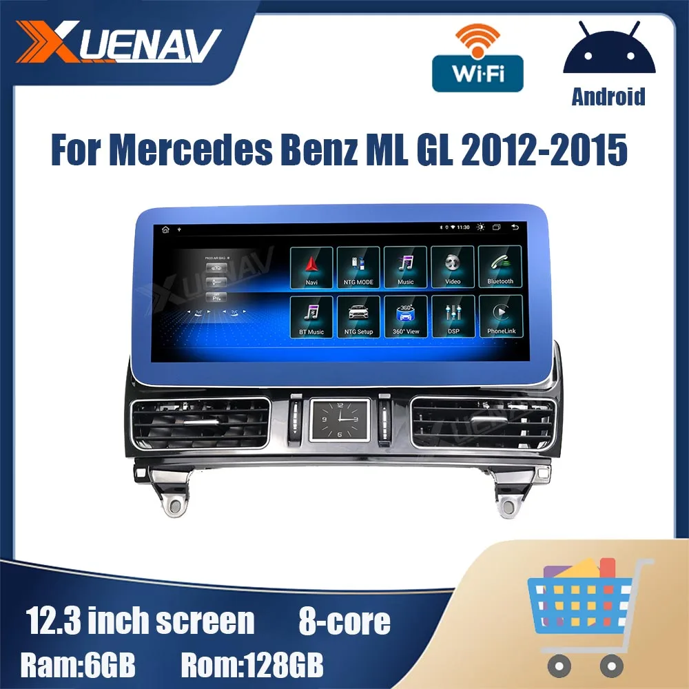 

Android 11 Car Radio For Mercedes Benz GLS GLE ML GL X166 W166 Car Multimedia Player 12.3 Inch Blu-ray Screen GPS Navigation
