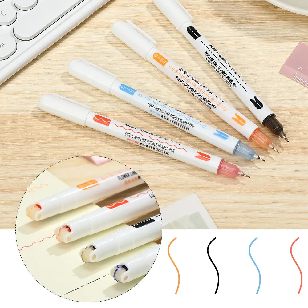 

Journal Planner Supplies Scrapbooks Fine Tip Markers Pens Curve Line Marker Pens Dual Tips Colored Pens Fine Point