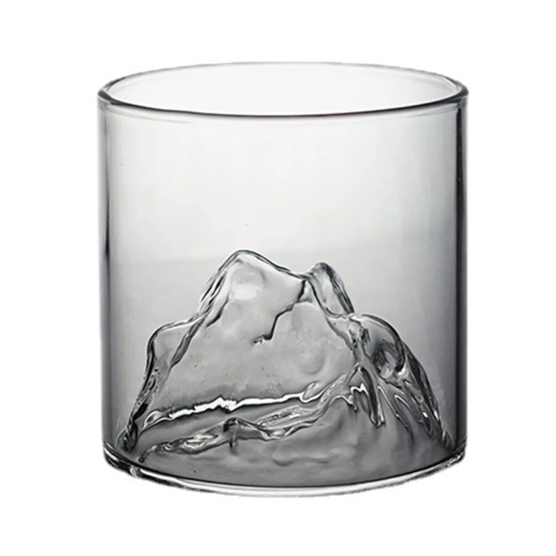 

Whisky Glasses 3D Mountains Bottom Glass Material 200ML Capacity Cocktail Cups