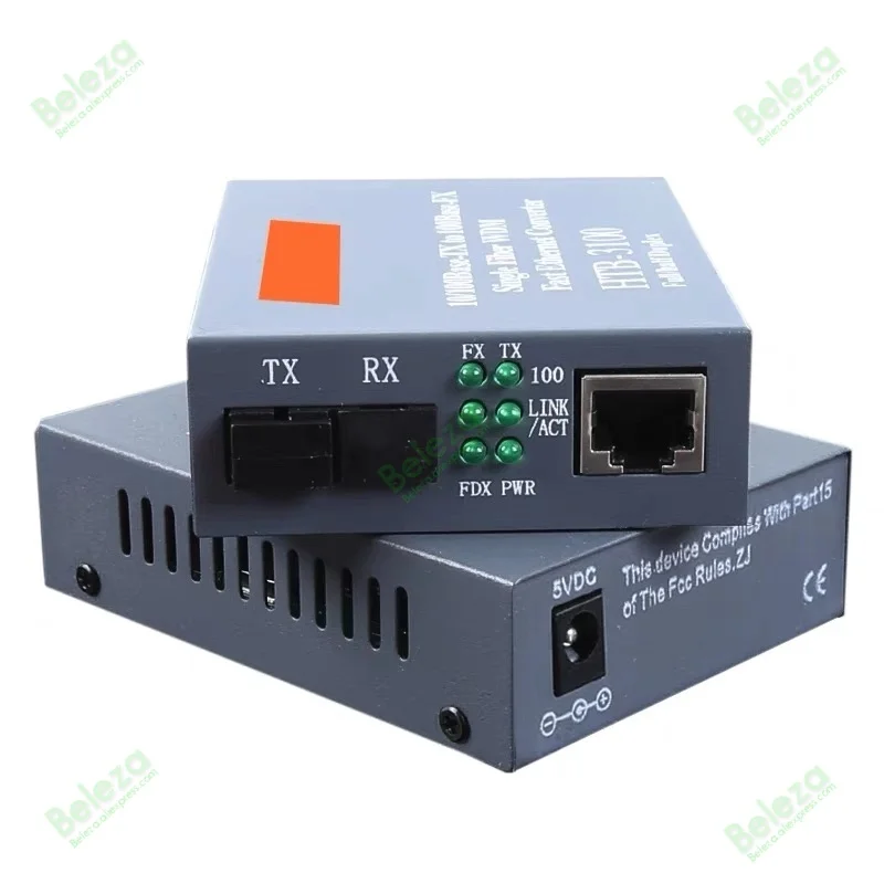 X1pair HTB-3100 10/100M волоконный медиа-конвертер SC одноволоконный трансивер конвертер 25