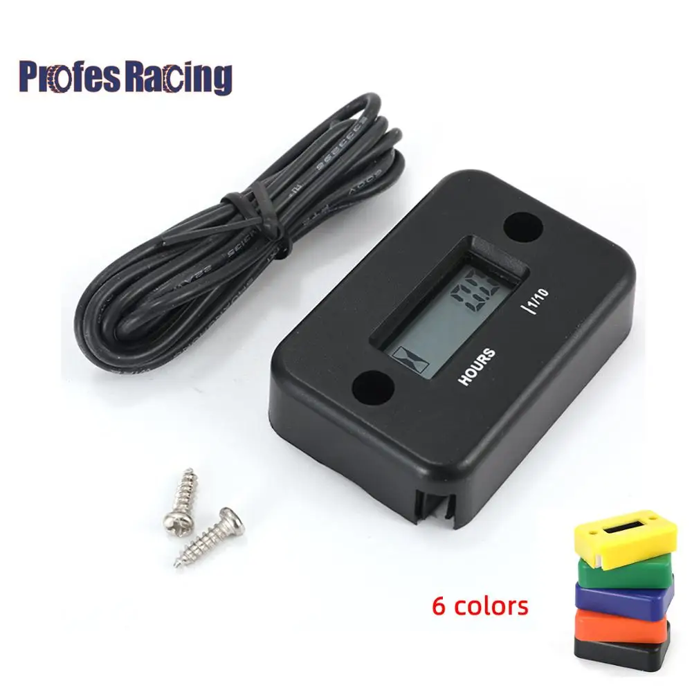 

Universal Inductive Digital Hour Meter Waterproof Engine Gauge Hour Meter LCD Display for Bike Motorcycle ATV Boat Off Road Moto