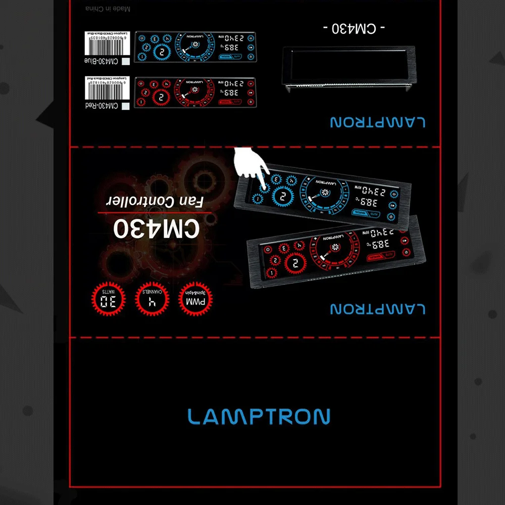 Lamptron CM430 драйвер Место регулятор скорости вентилятора ЖК-экран 4 канала водяного охлаждения вентилятор регулятор скорости