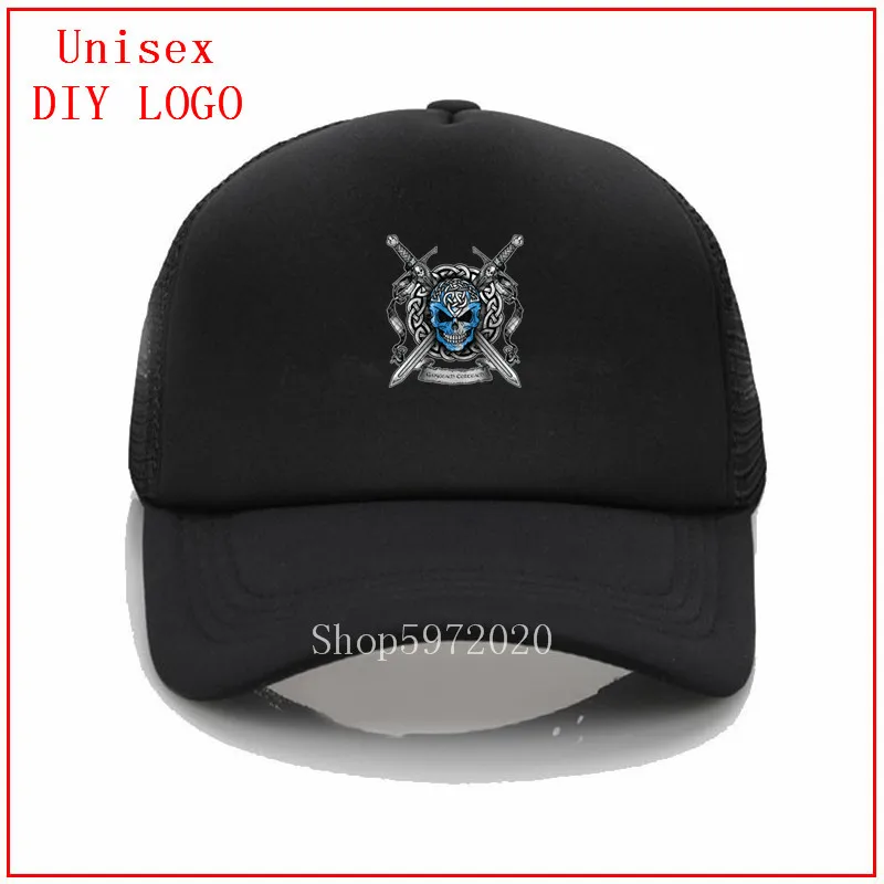 Черная бейсбольная шапка с изображением черепа викингов Детская летняя для