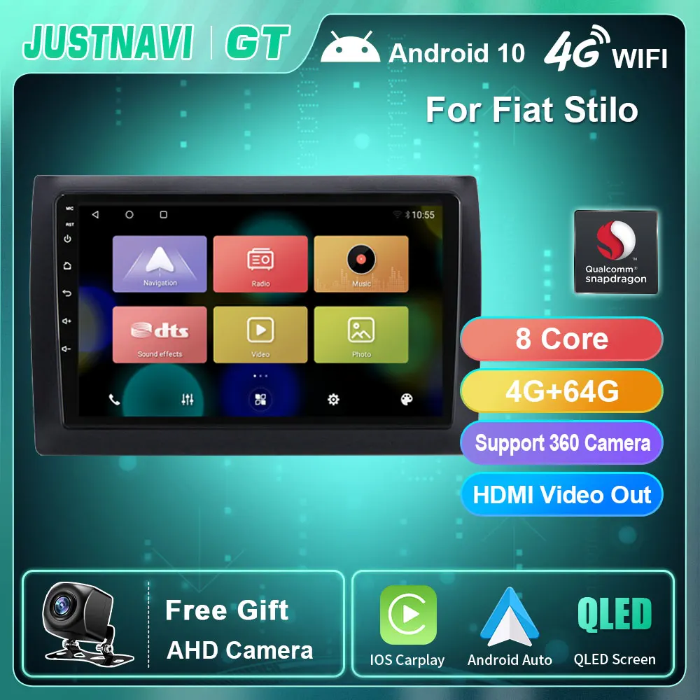 

For Fiat Stilo 2002-2010 Car Radio Navigation GPS Multimedia Video Player WiFi 4G Auto Stereo BT Android 10.0 Autoradio No 2din