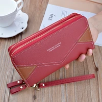 monnet cauthy new arrivals long wallets large capacity multi card slot two zipper purse classic fashion red black blue wallet
