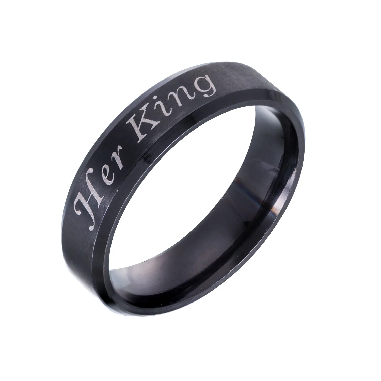

Stainless Steel Letters Love You Forever Lovers Couple Rings Fashion Hot Selling Love Letters Lovers Ring Ornament Wholesale