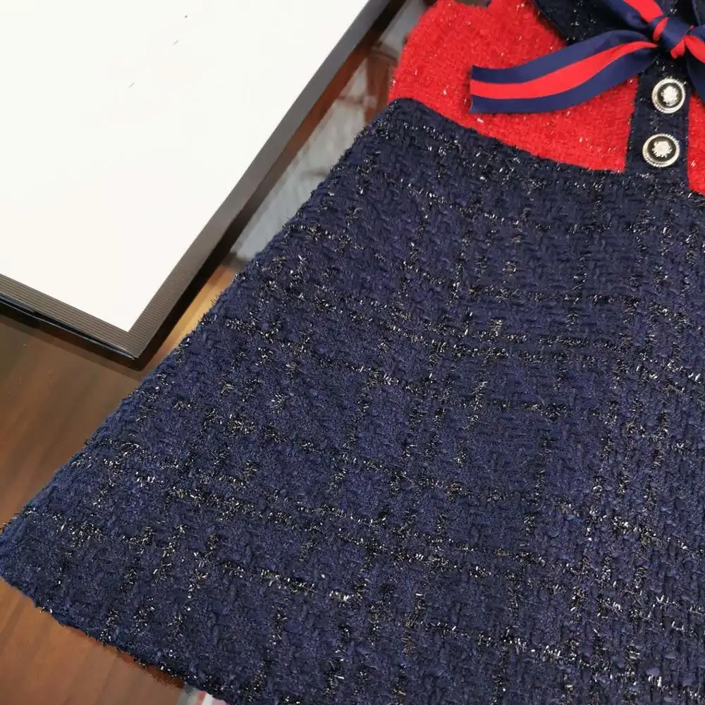 New Button Princess Dress Toddler Baby Girls Christmas Fall Winter Party Bow For Girl Luxury Brand Clothing | Детская одежда и