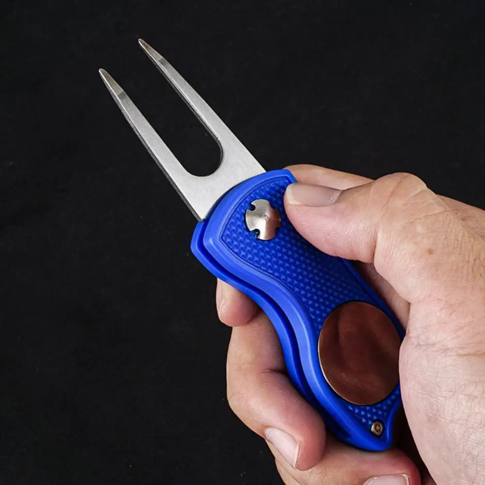 Magnetic Ball Marker Golf Divot Repair Tool Golf Trainingaids Pitch Alloy Divot Tool Metal Golf Pitch Fork Golf Acccessories