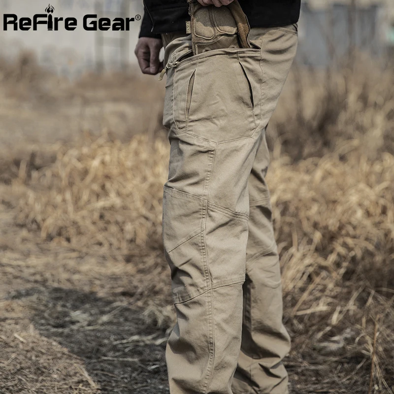 ReFire gear военные тактические брюки карго мужские спецназ Combat Rip-Stop много карманов армейские брюки стрейч хлопок повседневные рабочие брюки