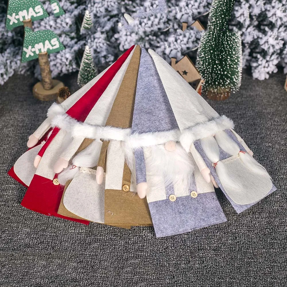 Санта Клаус снеговик олень Рождественская бутылка вина чехол подарочные сумки